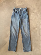 Vin Paint-Detail Cropped Jeans