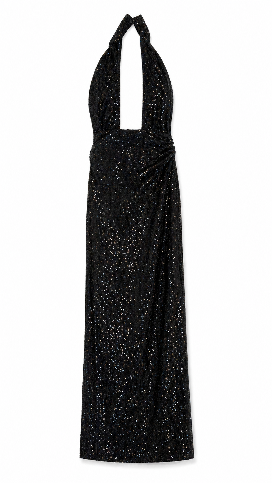 Black Sequin Midi Dress