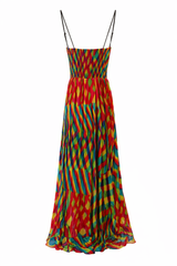Leheriya Printed Pleated Maxi Dress