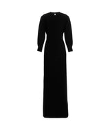 Saint Laurent Black Silk Dfess with Bow Tie Back