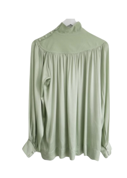 Phoebe Philo Mint Green Silk Blouse