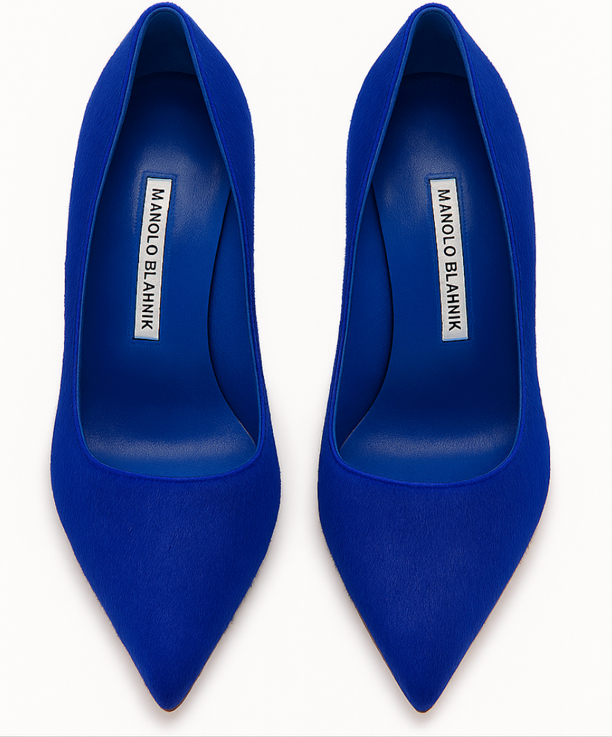 BB Cobalt Calf Hair Pumps (39)