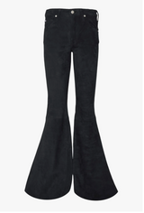 Suede Flare Pants