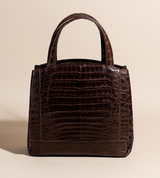 Chocolate Brown Crocodile Bag