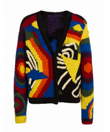 Cashmere Printed Cardigan