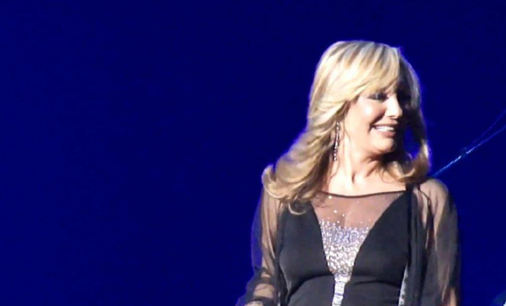 Long Gown with Mesh and rhinestones