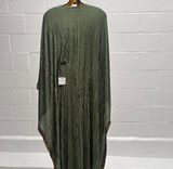 Green Caftan with Gold Beaded Finishing