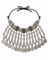 Silver Fish Coin Necklace
