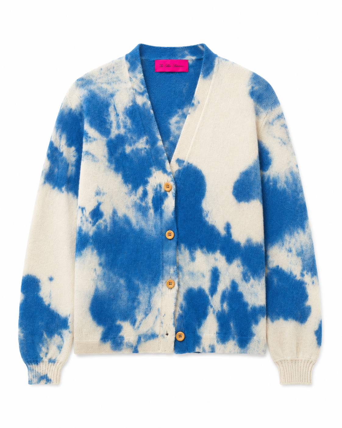 Blue Tie Dye Cashmere Cardigan