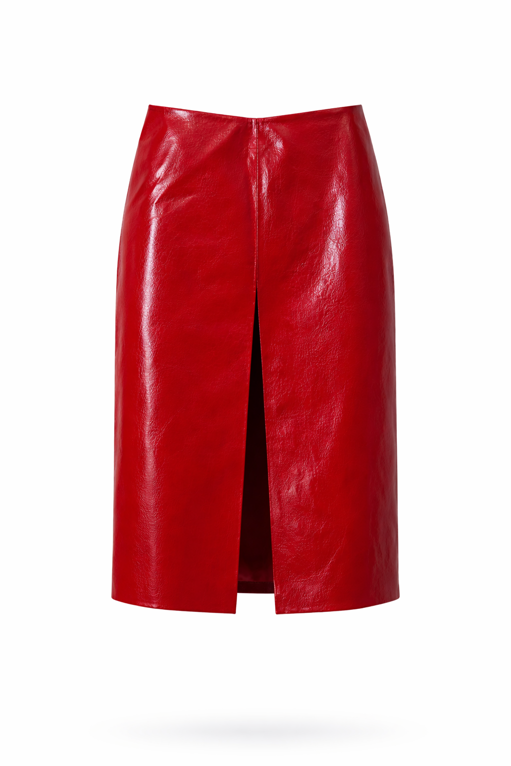 Red Pleather Skirt