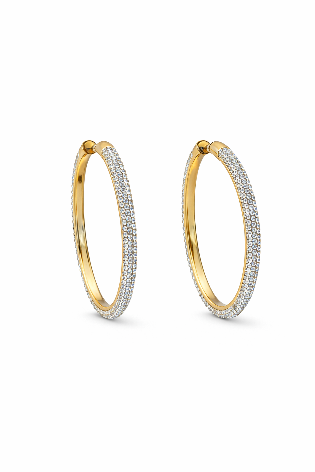 Diamanté Hoop Earrings
