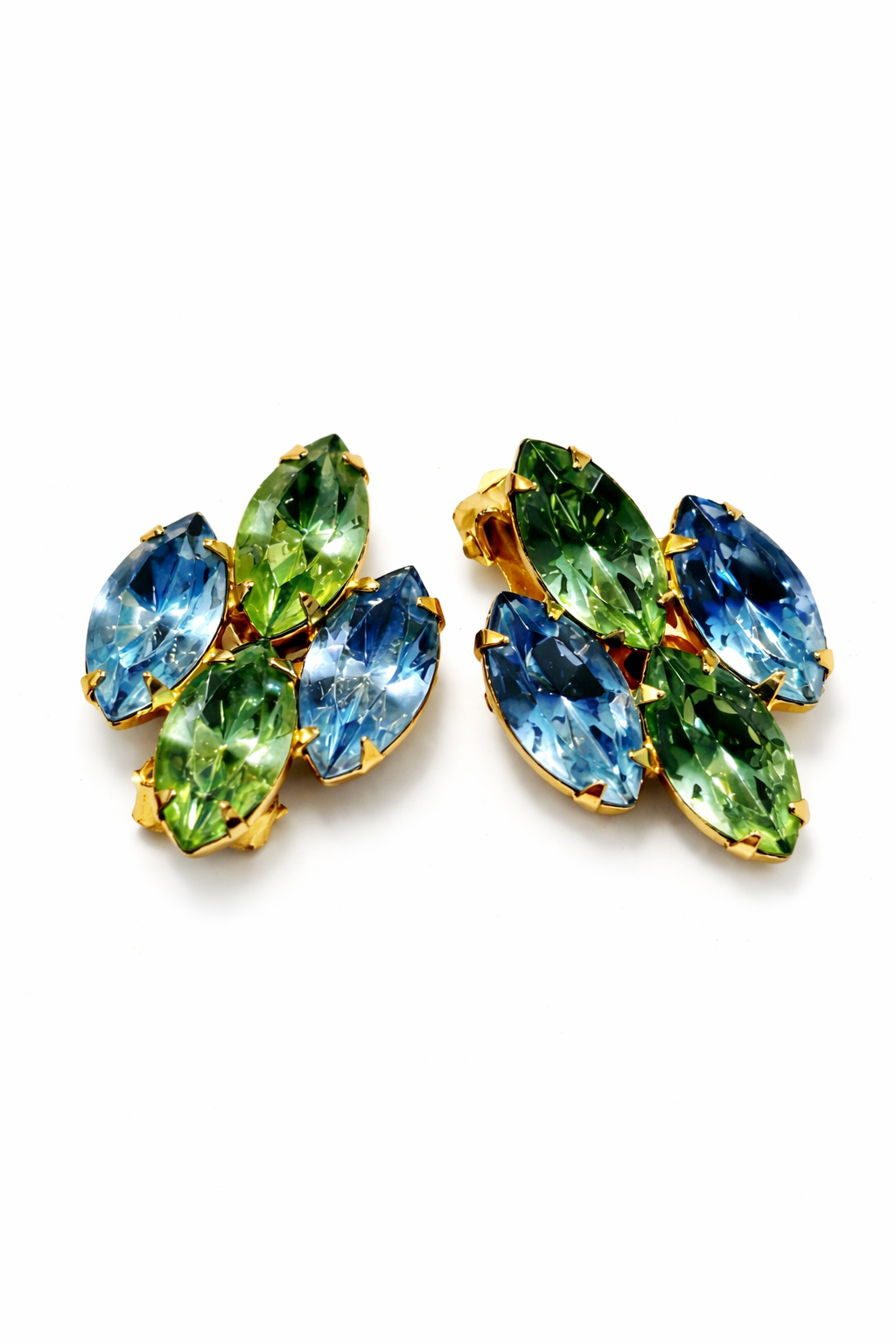 Blue and Green Earrings