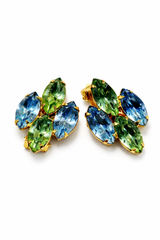 Blue and Green Earrings