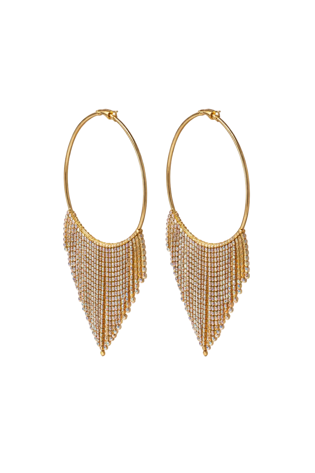 Waterfall Diamanté Hoop Earrings