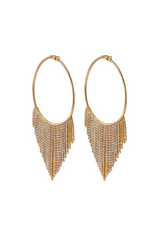 Waterfall Diamanté Hoop Earrings