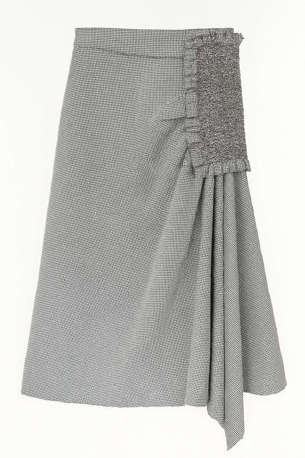 Striped Rushed Skirt