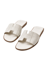 White Leather Sandals