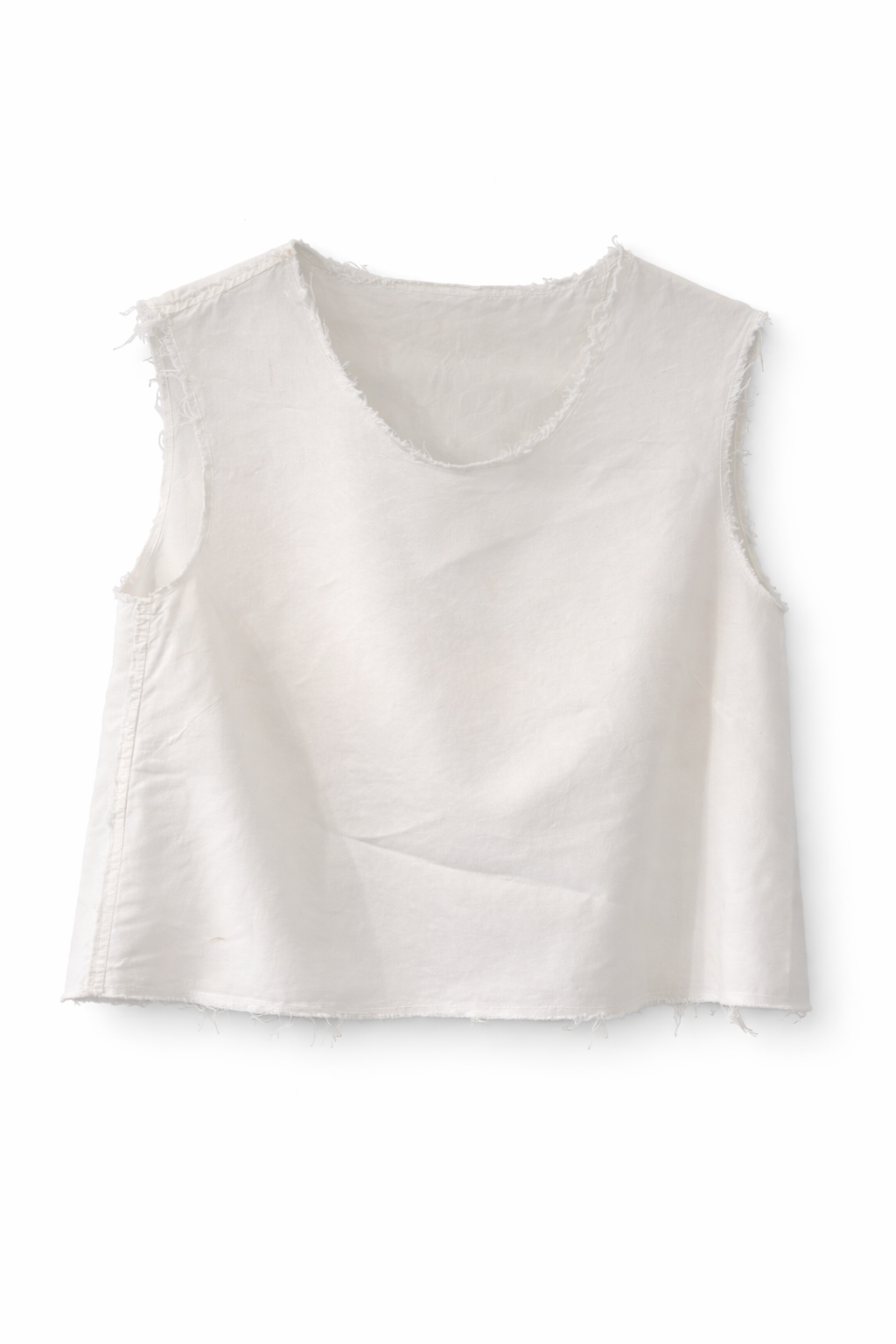 Cropped Frayed Top