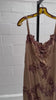 Bronze Dress with floral beading and Chiffon Train