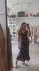 Brown and Dusty Purple Floral Dress