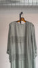 Soft Green Ruffle Dress with Rhinestones and scarf