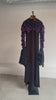 Black Gown with Floral Appliqué Sleeves